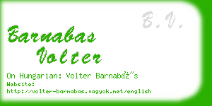 barnabas volter business card